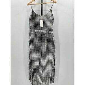 Quince Black and White Gingham Dress